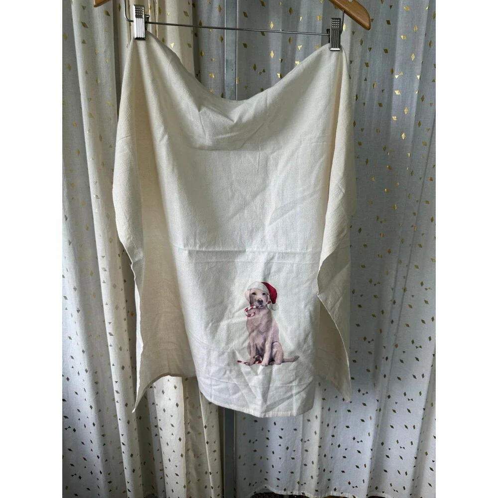 Unbranded NWOT 100% Egyptian Cotton Holiday Christmas Dog Tea Dish Kitchen Towel